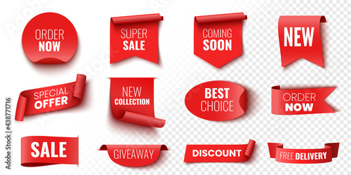 Stampa su tela Best choice, order now, special offer, new collection, free delivery sale banners