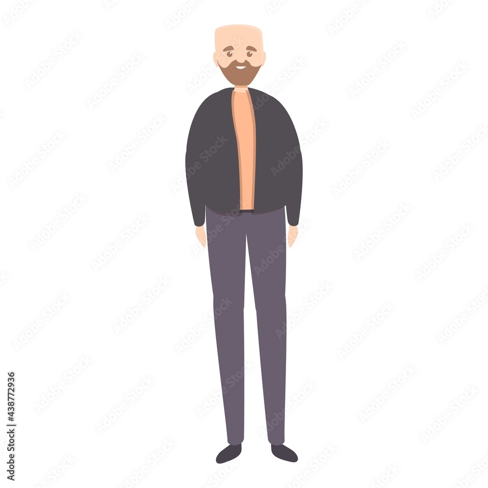 Bald man icon. Cartoon of Bald man vector icon for web design isolated on white background