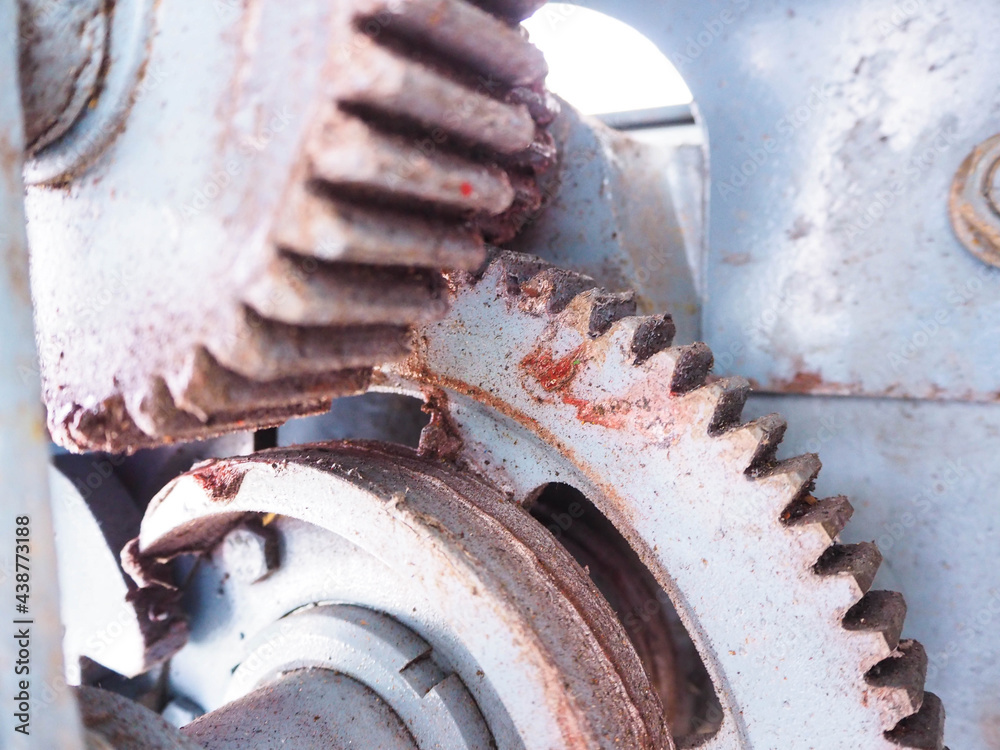 Chain gear and motor of boiler systems in power plant. Chain gear and motor of boiler systems in power plant.