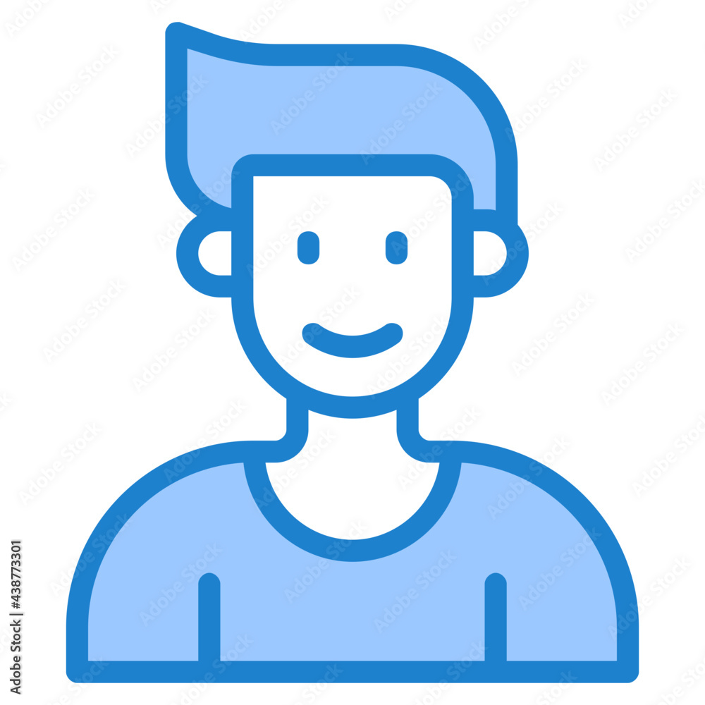 profile blue style icon