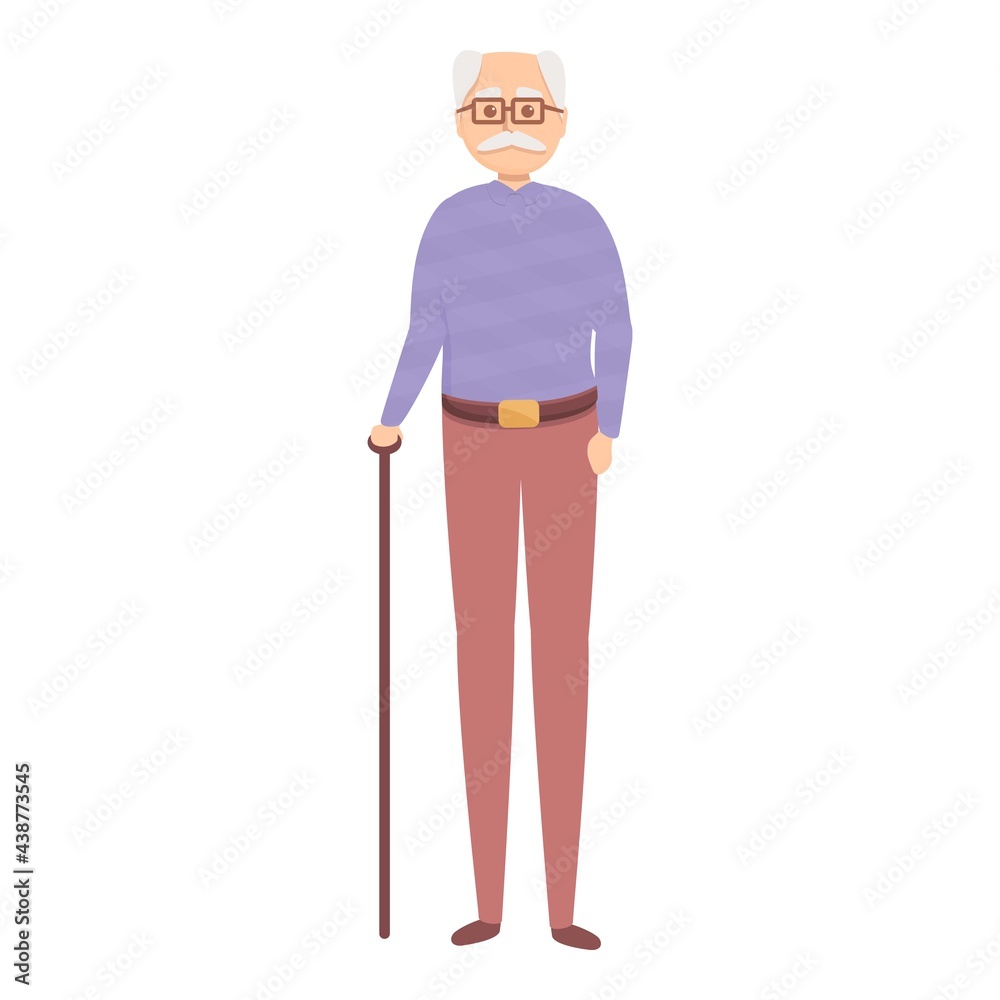 Grandpa with glasses icon. Cartoon of Grandpa with glasses vector icon for web design isolated on white background Grandpa with glasses icon. Cartoon of Grandpa with glasses vector icon for web design isolated on white background