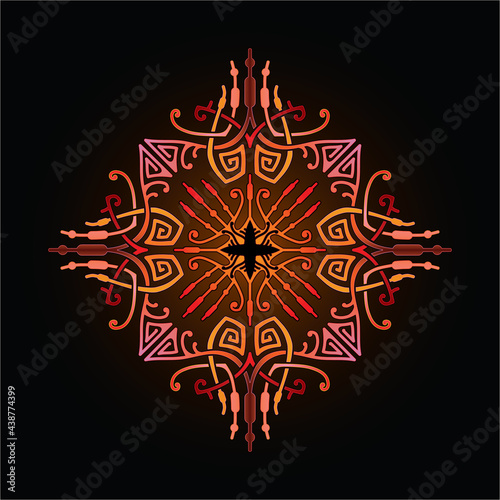 mandala art ornament for printing