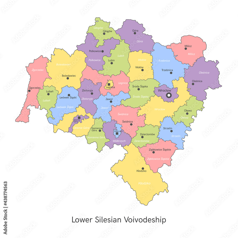 vector-illustration-administrative-map-of-poland-lower-silesian