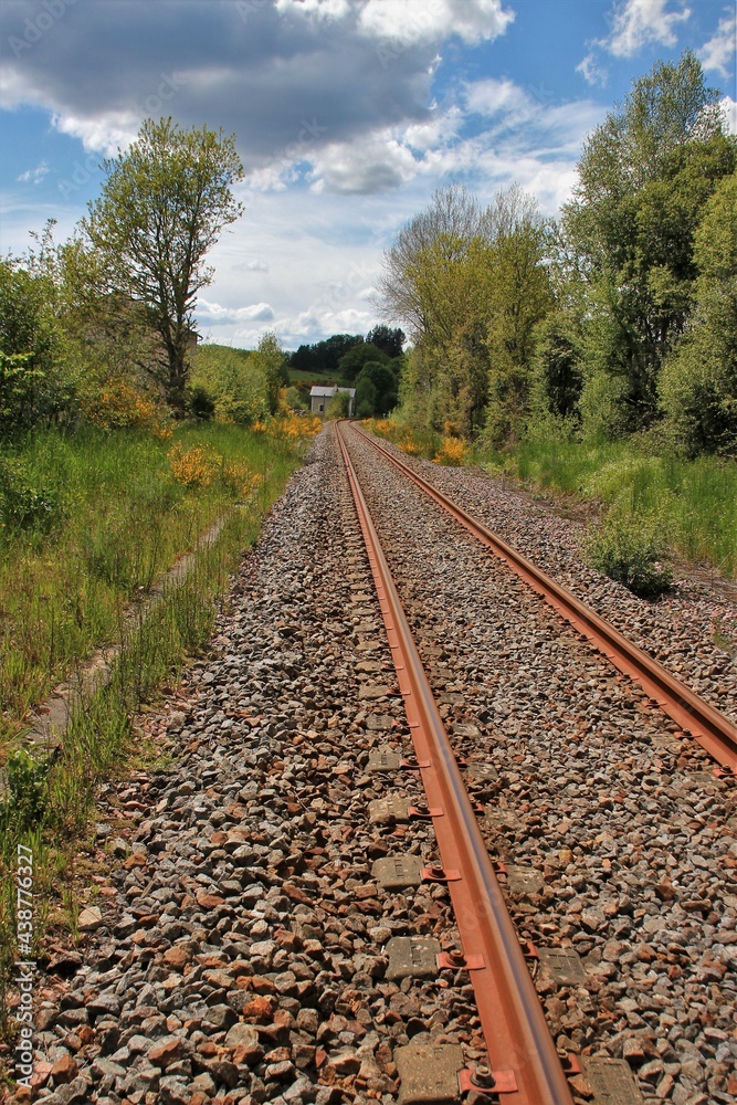 Fototapeta premium voie de chemin de fer à Viam, (Corrèze) 