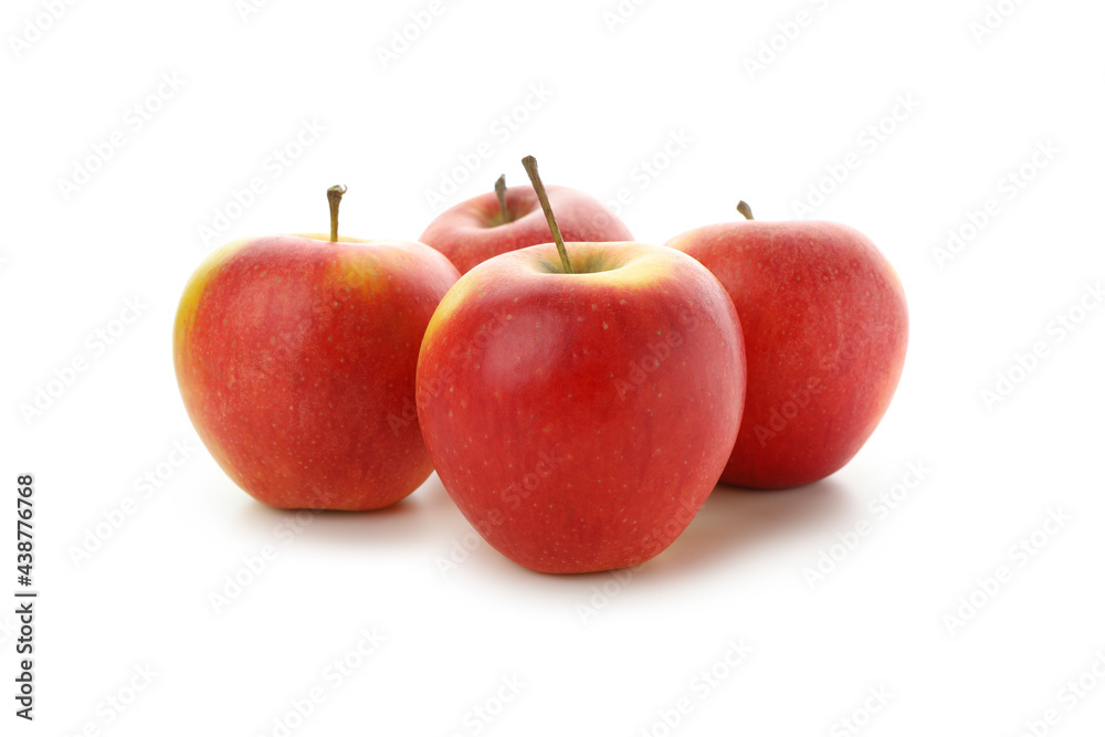 Ripe red apples isolated on white background Ripe red apples isolated on white background