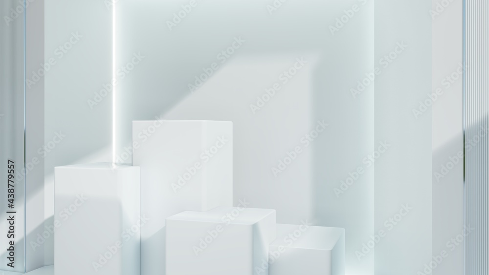 Mock up podium for product presentation, 3d render, 3d illustration.