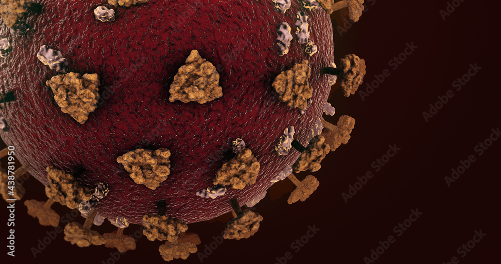 Concept background with coronavirus. 3d render Concept background with coronavirus. 3d render