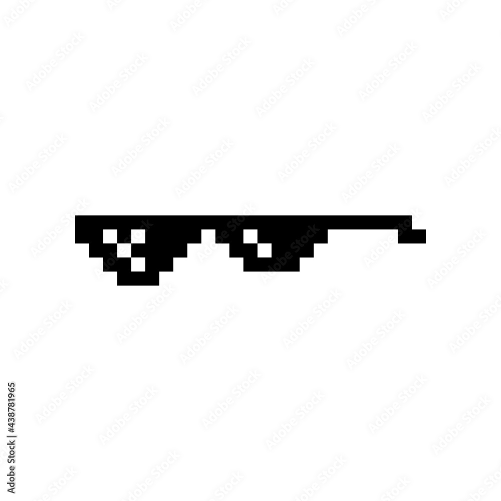 Obraz premium Boss glasses meme vector illustration. Thug life design.