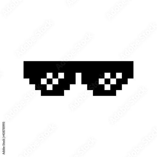 Boss glasses meme vector illustration. Thug life design.