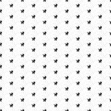 Square seamless background pattern from geometric shapes. The pattern is evenly filled with black baby carriage symbols. Vector illustration on white background