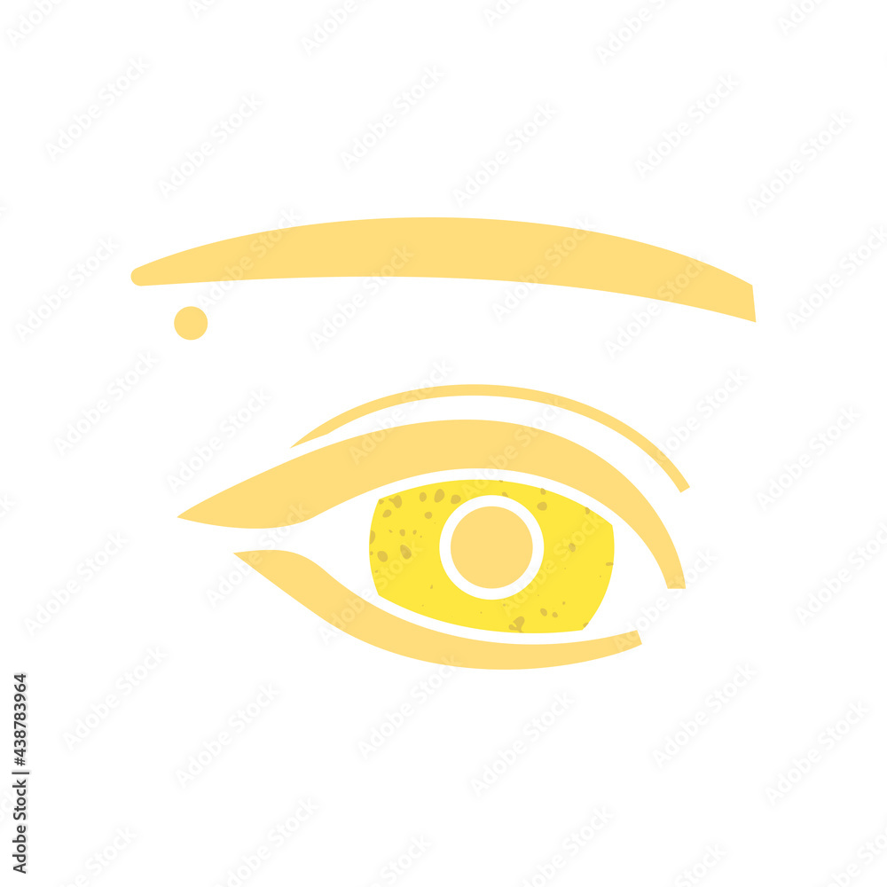 Isolated vector icon of beautiful female eye