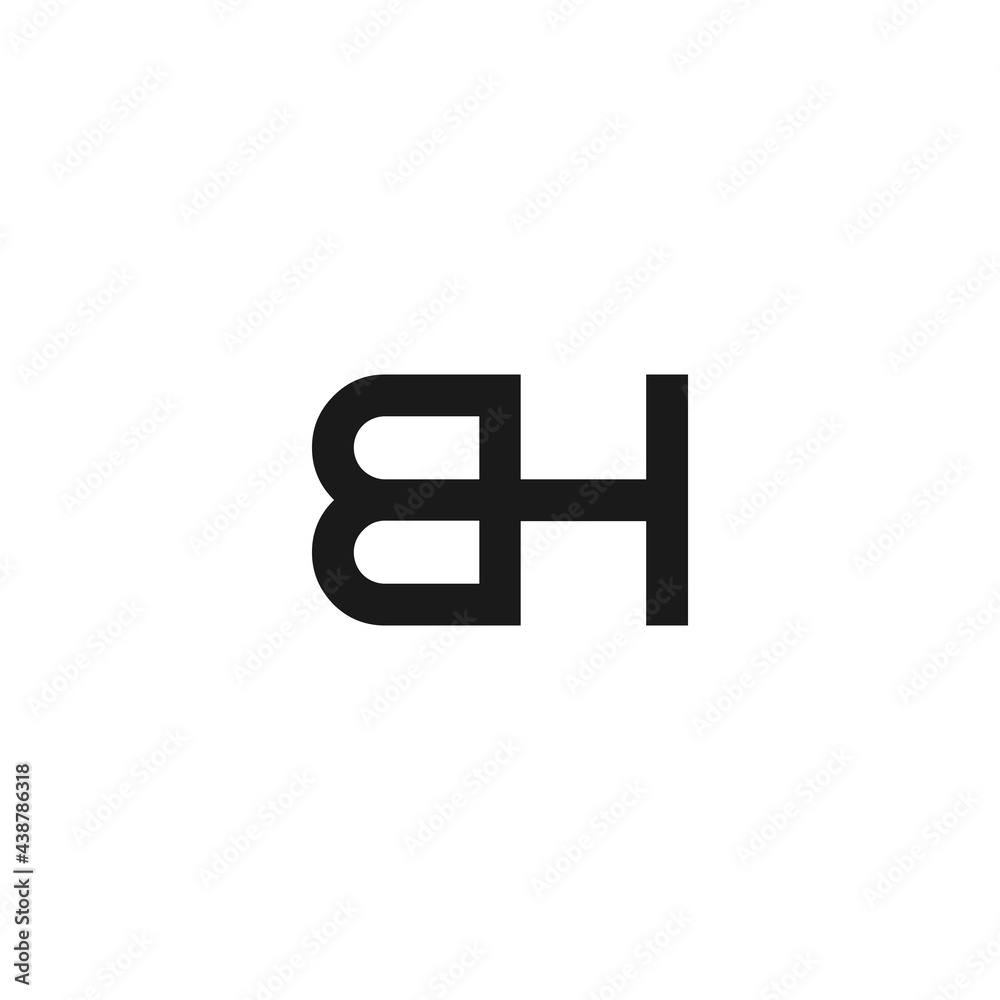 Alphabet letters monogram initials BH Alphabet letters monogram initials BH