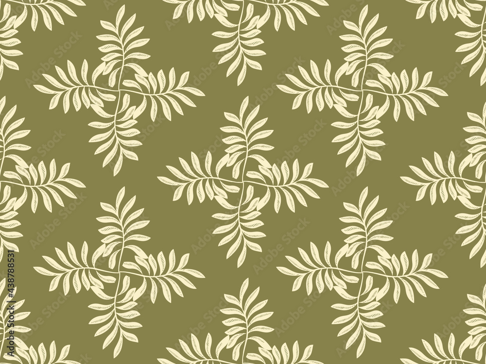 leaf pattern design vector illustration for fabric and other backgrounds