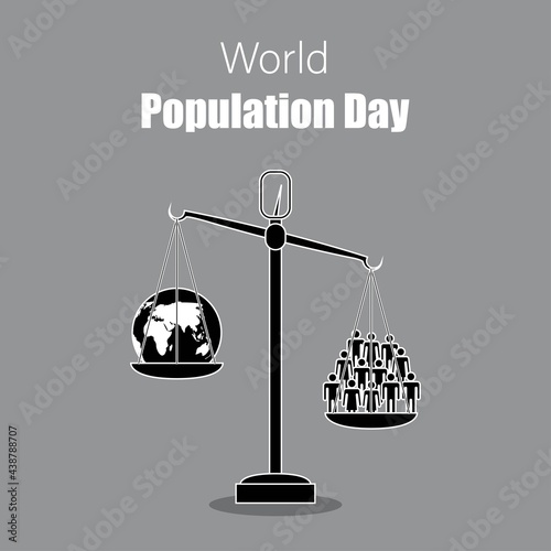 vector illustration for world population day