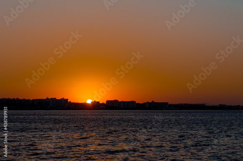  Sunset, sky, landscape view from sea