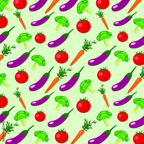 vegetables seamless pattern background set vector image