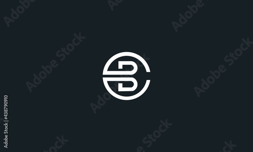 alphabet letters icon logo CB or BC