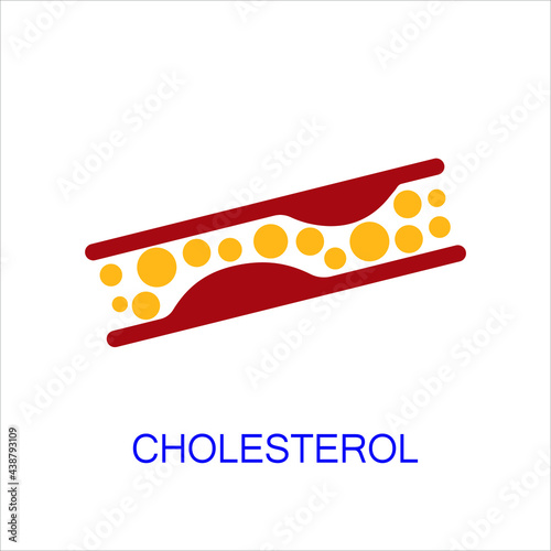 Cholesterol flat icon. Color simple element from nutrition collection. Creative Cholesterol icon for web design, templates, infographics and more