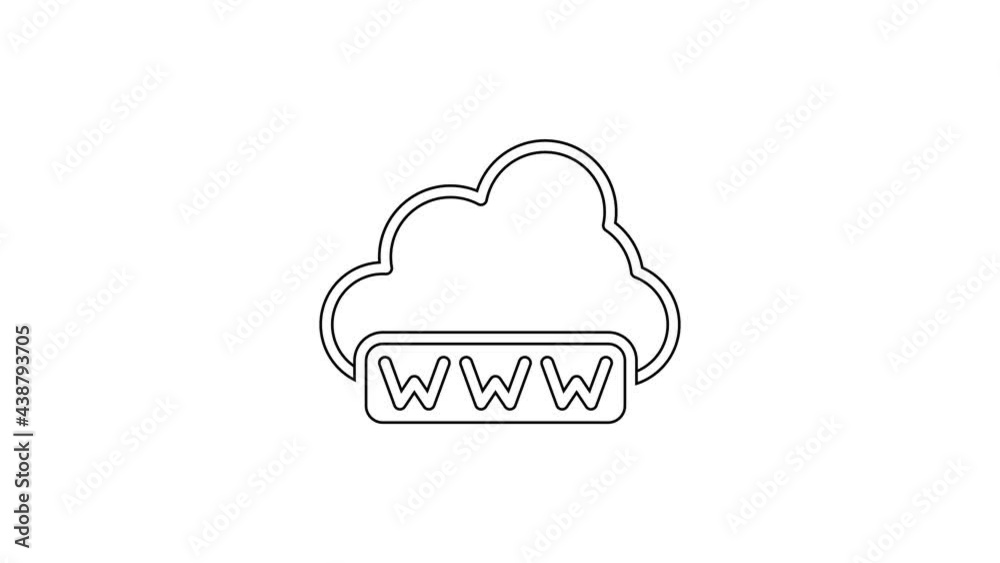Black line Software, web development, programming concept icon isolated on white background. Programming language and program code on screen laptop. 4K Video motion graphic animation Black line Software, web development, programming concept icon isolated on white background. Programming language and program code on screen laptop. 4K Video motion graphic animation