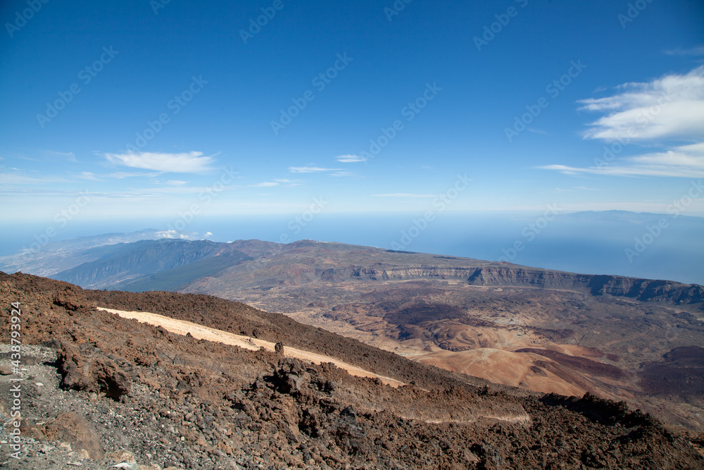 View from the Teide volcano in the Canary Islands of Spain View from the Teide volcano in the Canary Islands of Spain