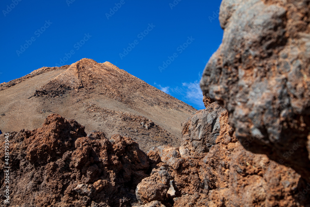 View from the Teide volcano in the Canary Islands of Spain