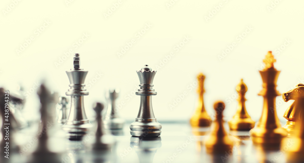 Business Strategy Ideas, Strategic Planning. Chess pieces on the chessboard. Business Strategy Ideas, Strategic Planning. Chess pieces on the chessboard.