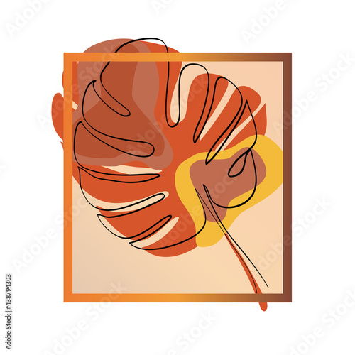 Abstract frame with tropica...