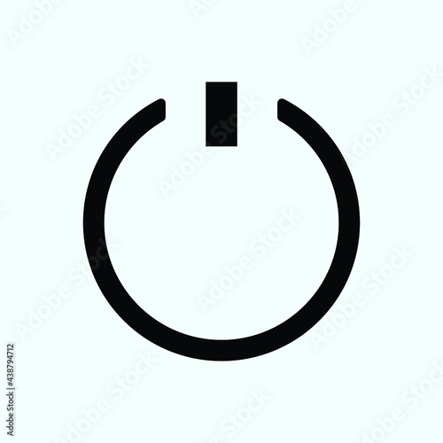 vector black shut down icon