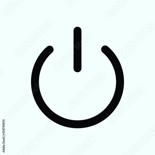 vector black shut down icon