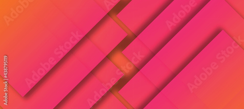 Abstract rectangle shape orange gradient background . Abstract red background . 