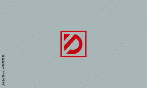 Letter D vector line logo design. Creative minimalism logotype icon symbol.