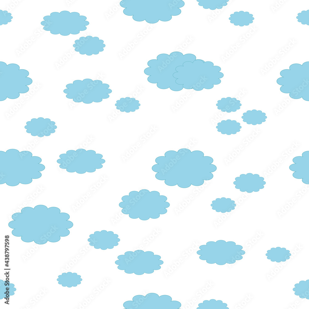 Seamless pattern with blue clouds. Seamless pattern with blue clouds.