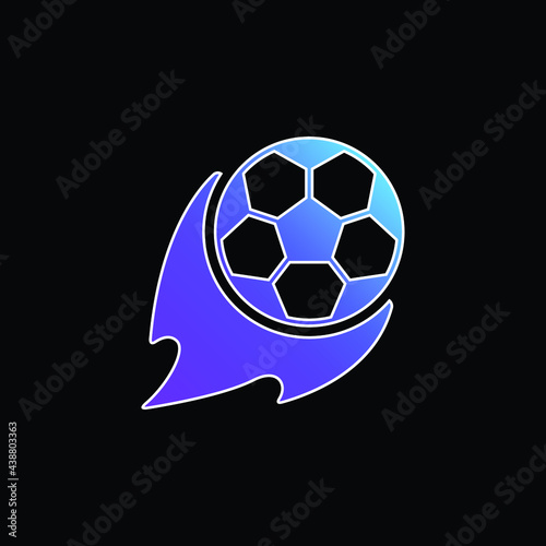 Ball blue gradient vector icon