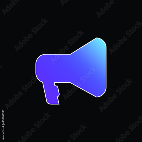 Amplification Tool Silhouette In Black blue gradient vector icon