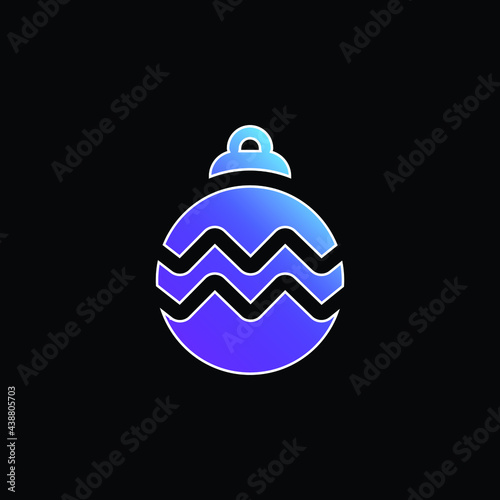 Bauble blue gradient vector icon
