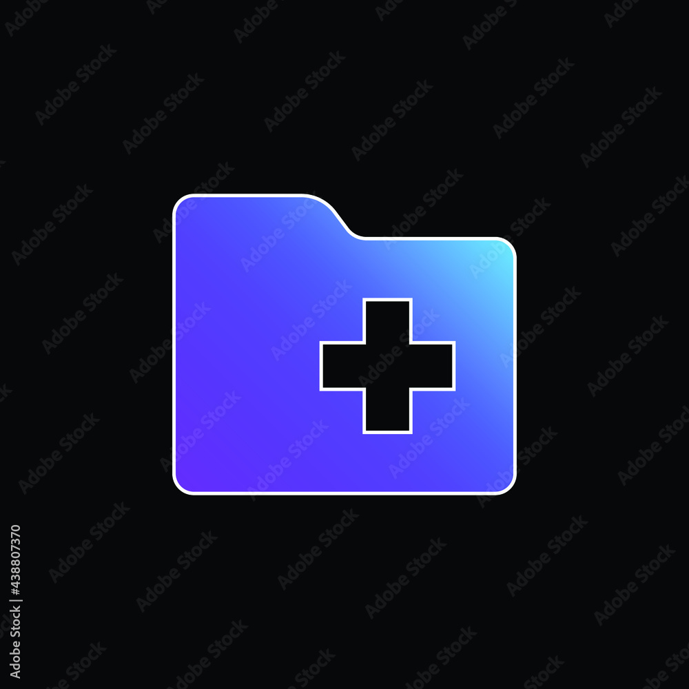Add Folder blue gradient vector icon Add Folder blue gradient vector icon