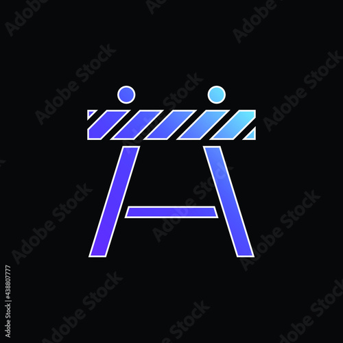 Barricade blue gradient vector icon