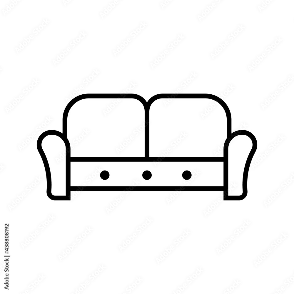 sofa icon isolated vector illustration on white background sofa icon isolated vector illustration on white background