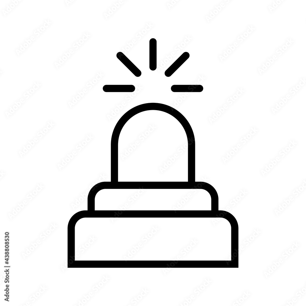 Emergency siren icon in flat style. Police alarm vector illustration on white background. Medical alert business concept. Emergency siren icon in flat style. Police alarm vector illustration on white background. Medical alert business concept.