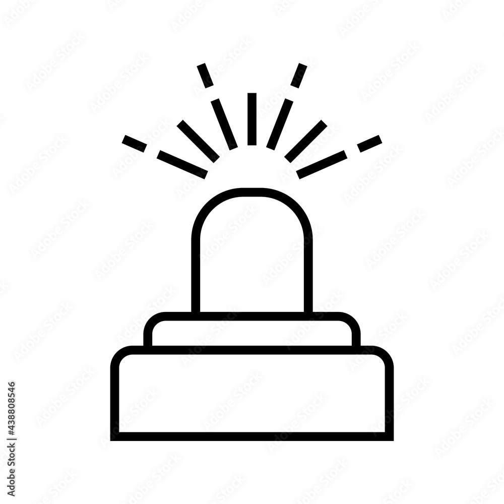 Emergency siren icon in flat style. Police alarm vector illustration on white background. Medical alert business concept. Emergency siren icon in flat style. Police alarm vector illustration on white background. Medical alert business concept.