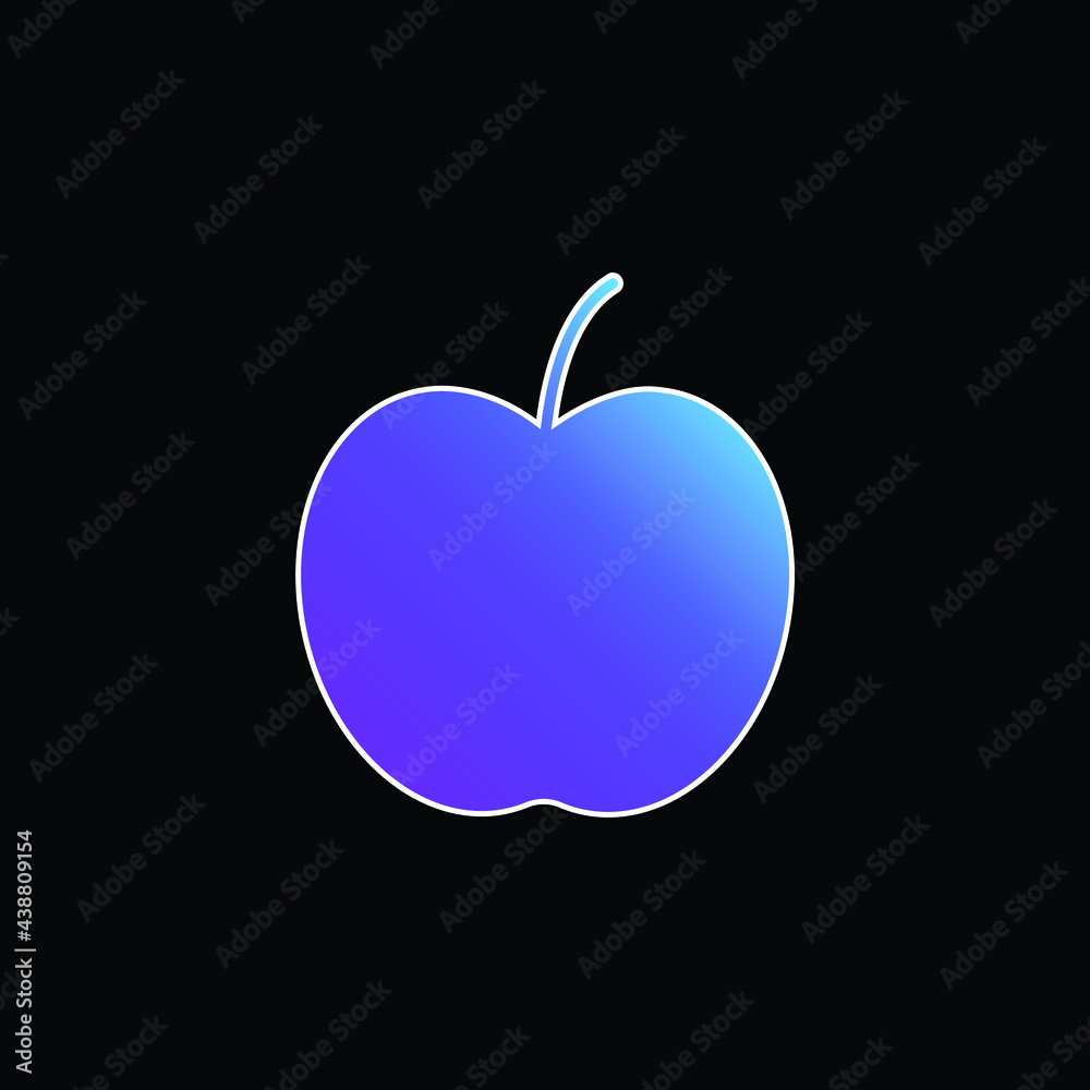 Obraz premium Apple blue gradient vector icon