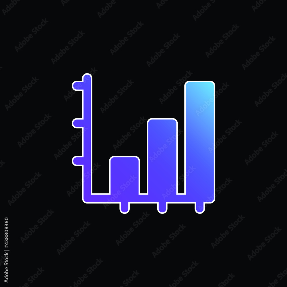 Bar Chart blue gradient vector icon Bar Chart blue gradient vector icon