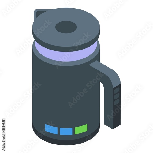 Electric kettle icon. Isometric of Electric kettle vector icon for web design isolated on white background