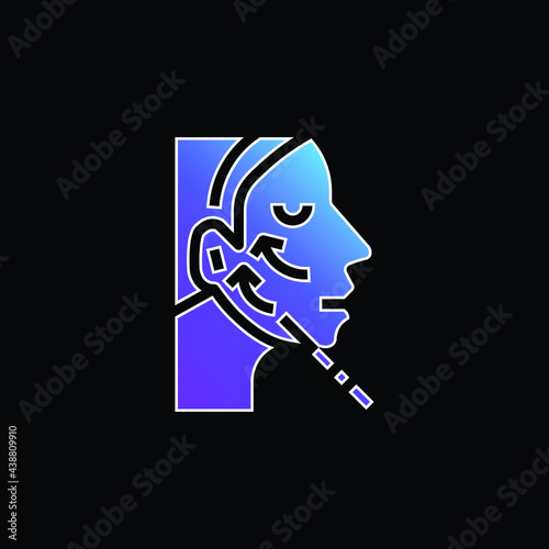 Botox blue gradient vector icon