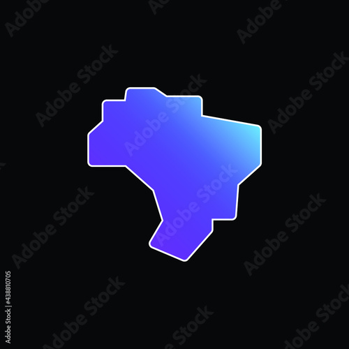Brazil blue gradient vector icon