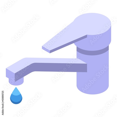Water payment cancellation icon. Isometric of Water payment cancellation vector icon for web design isolated on white background