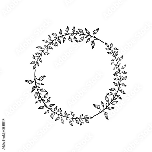 Circle leaf icon design template vector illustration