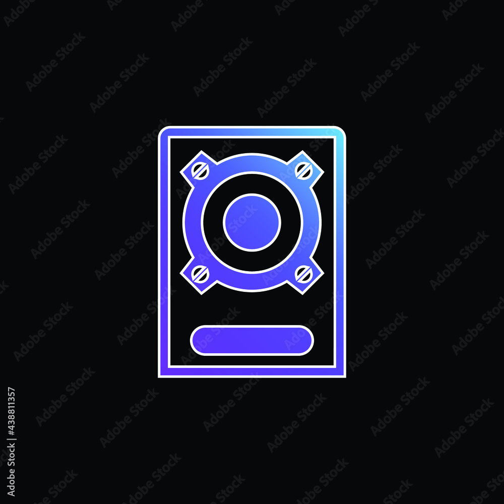 Boombox Speaker blue gradient vector icon Boombox Speaker blue gradient vector icon