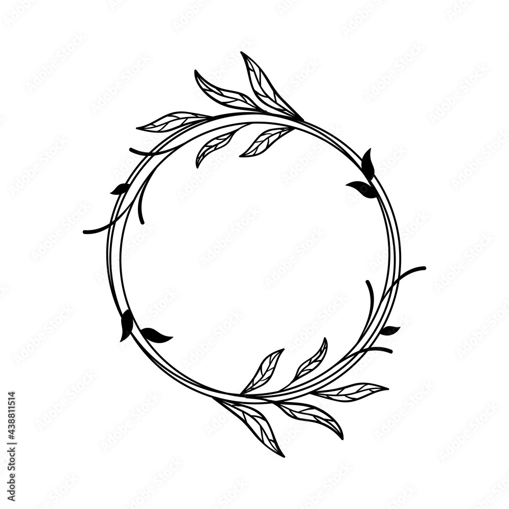 Obraz premium Circle leaf icon design template vector illustration