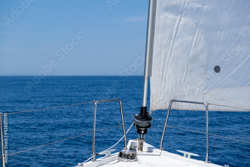 Aegean sea sailing, summer holidays in Cyclades islands, Greece © Rawf8